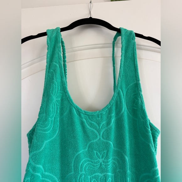 NWT O’Neill Cabana Tile Terry Dress | Kelly Green | Open Back - Picture 6 of 13